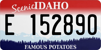 ID license plate E152890