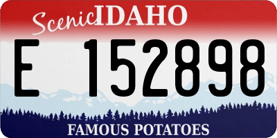 ID license plate E152898