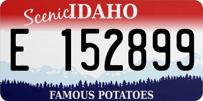 ID license plate E152899