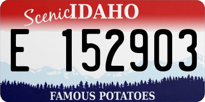 ID license plate E152903
