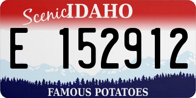 ID license plate E152912