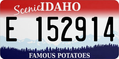 ID license plate E152914