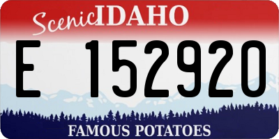 ID license plate E152920