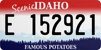 ID license plate E152921
