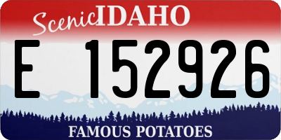 ID license plate E152926