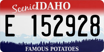 ID license plate E152928
