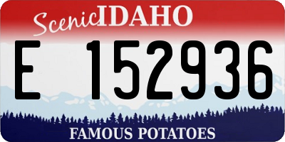 ID license plate E152936