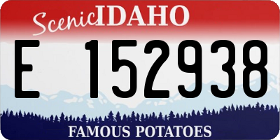 ID license plate E152938
