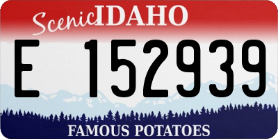 ID license plate E152939