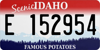 ID license plate E152954