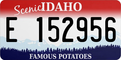 ID license plate E152956