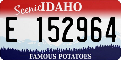 ID license plate E152964
