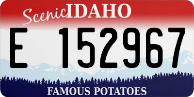 ID license plate E152967
