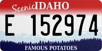 ID license plate E152974