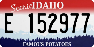 ID license plate E152977