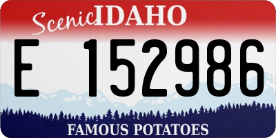 ID license plate E152986