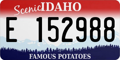 ID license plate E152988