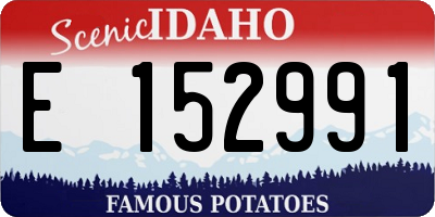 ID license plate E152991