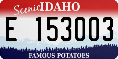 ID license plate E153003