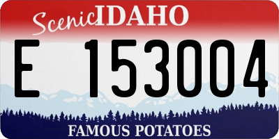 ID license plate E153004