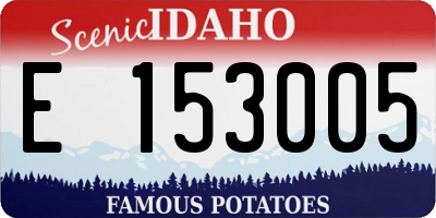 ID license plate E153005