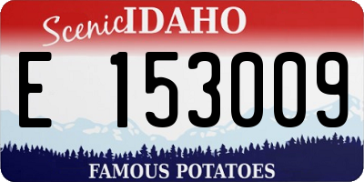 ID license plate E153009