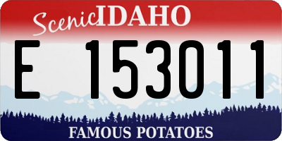 ID license plate E153011