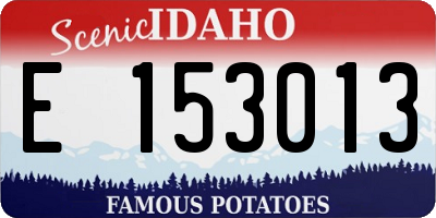 ID license plate E153013