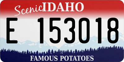 ID license plate E153018