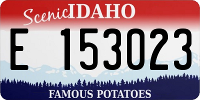 ID license plate E153023