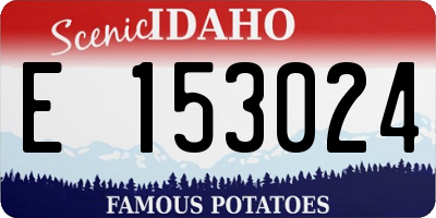 ID license plate E153024