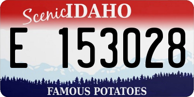 ID license plate E153028
