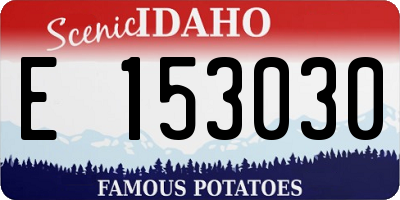 ID license plate E153030