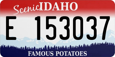 ID license plate E153037