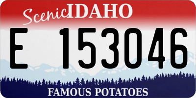 ID license plate E153046