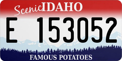 ID license plate E153052