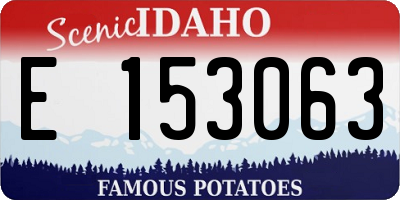 ID license plate E153063