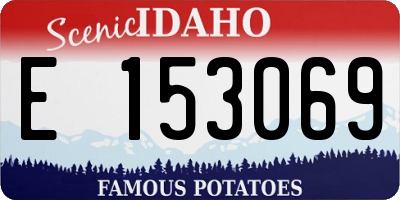 ID license plate E153069