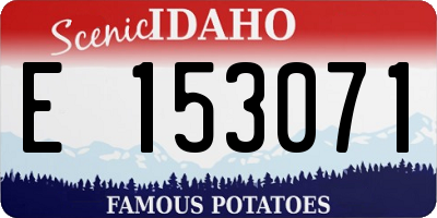 ID license plate E153071