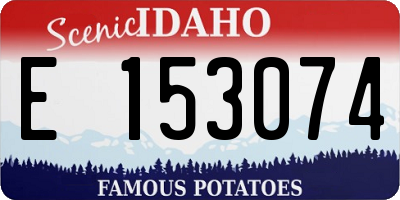 ID license plate E153074