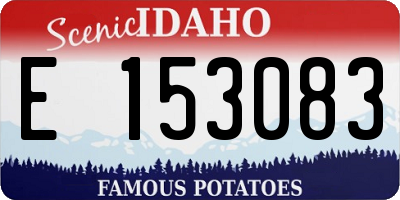ID license plate E153083
