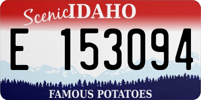 ID license plate E153094