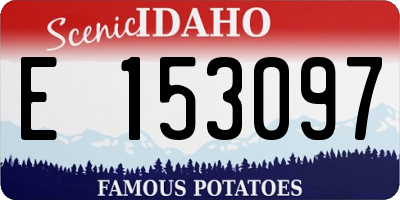 ID license plate E153097