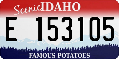 ID license plate E153105