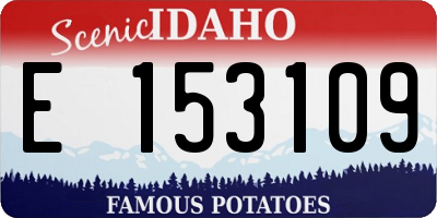 ID license plate E153109