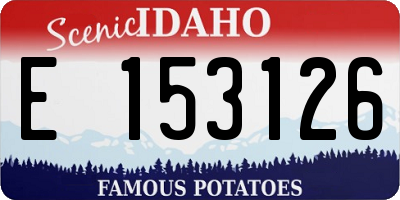 ID license plate E153126