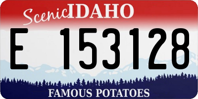 ID license plate E153128