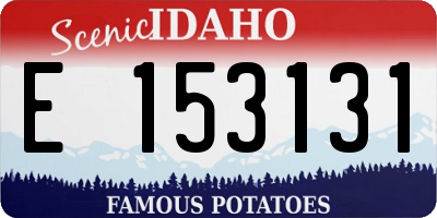 ID license plate E153131