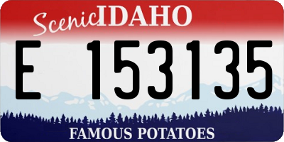 ID license plate E153135
