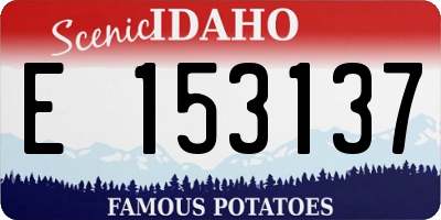 ID license plate E153137